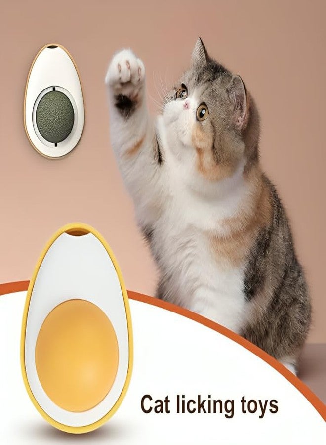 PET FUN لعبة كرات النعناع البري الصالحة للأكل من بيت فن للقطط والقطط الصغيرة | لعبة مضغ دوارة على شكل جدار، نعناع بري لصحة الأسنان والتنظيف واللعق | نفس منعش ولعب (عبوة واحدة، على شكل بيضة) - Image 2